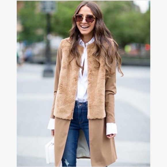 Something Navy Jackets & Blazers - TB x Something Navy Teddy Camel Faux Fur Coat